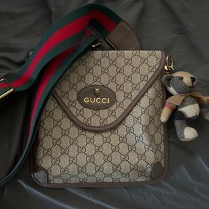 Gucci bag and throwing in classic Burberry Bear as a bundle!